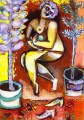 Nu aux fleurs contemporain Marc Chagall